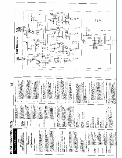 Bush 2550 Bush color tv
Models: 2550, 2850NTX
Chassis: TV4
Schematics